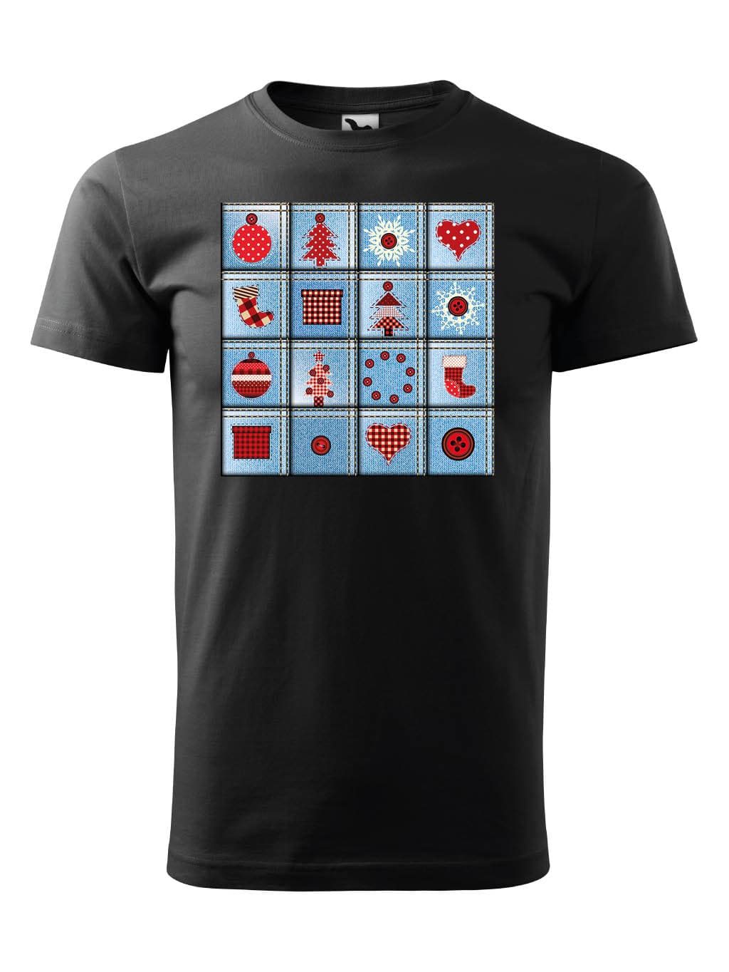 Vánoční tričko Patchwork1