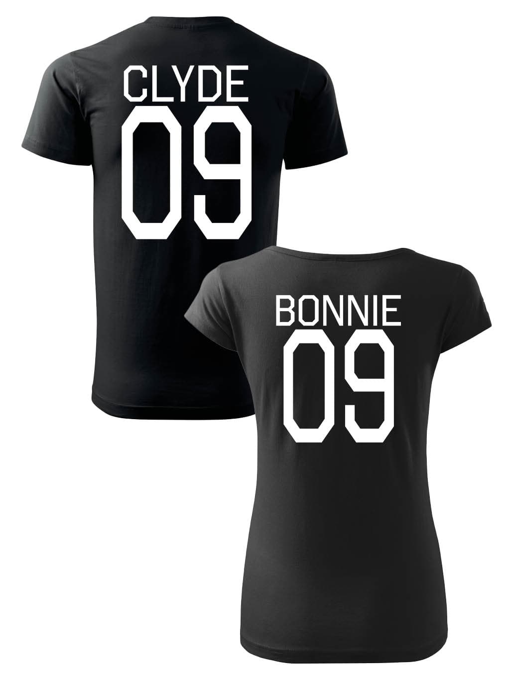 Trička pro páry Bonnie Clyde záda