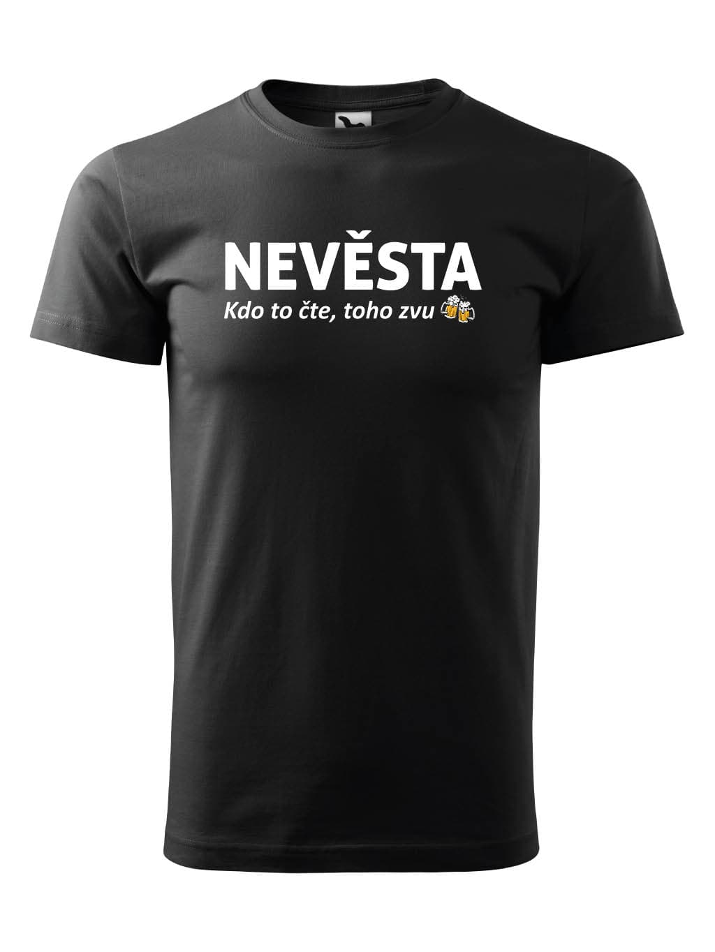 Tričko s potiskem Kdo to čte, toho zvu nevěsta