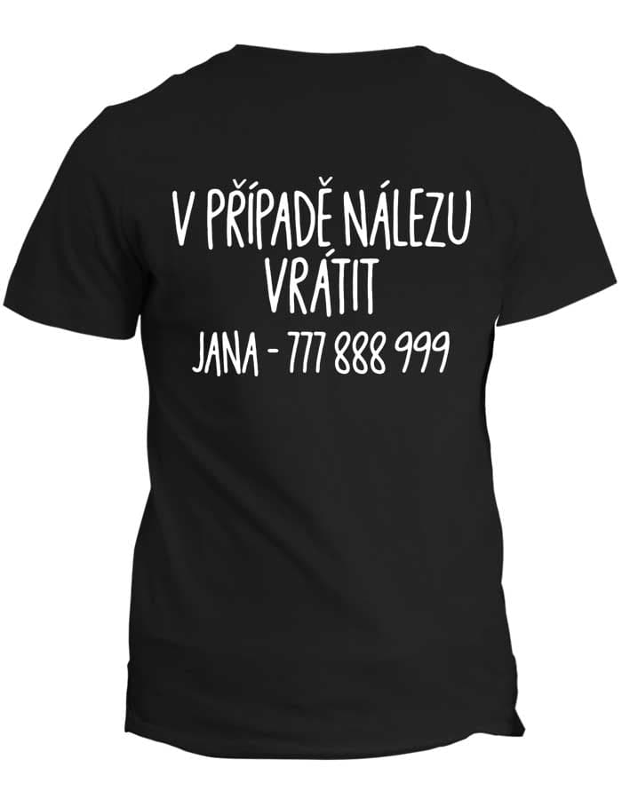 Tričko na fesťák - V případě nálezu vrátit
