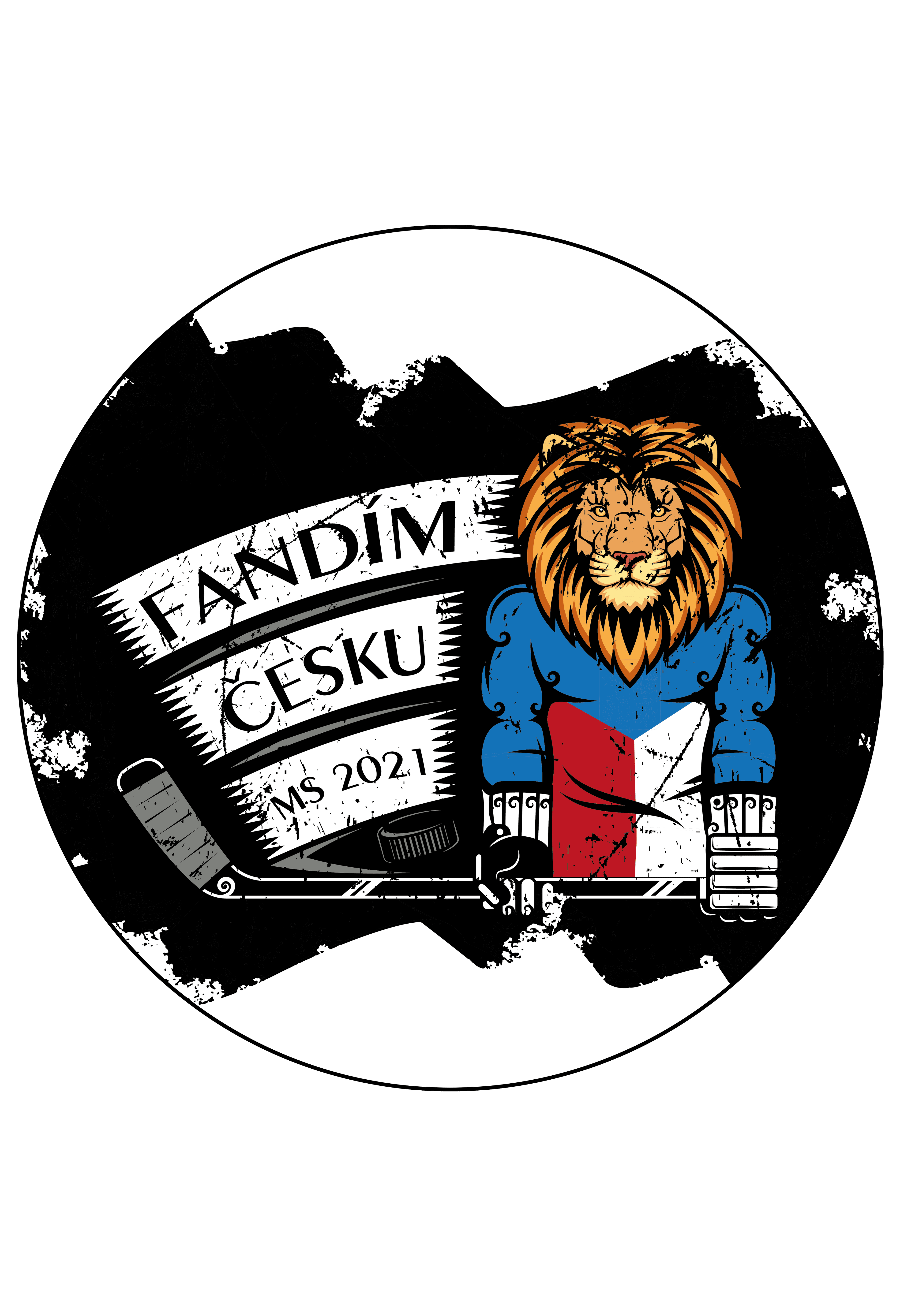 Samolepka Fandím Česku