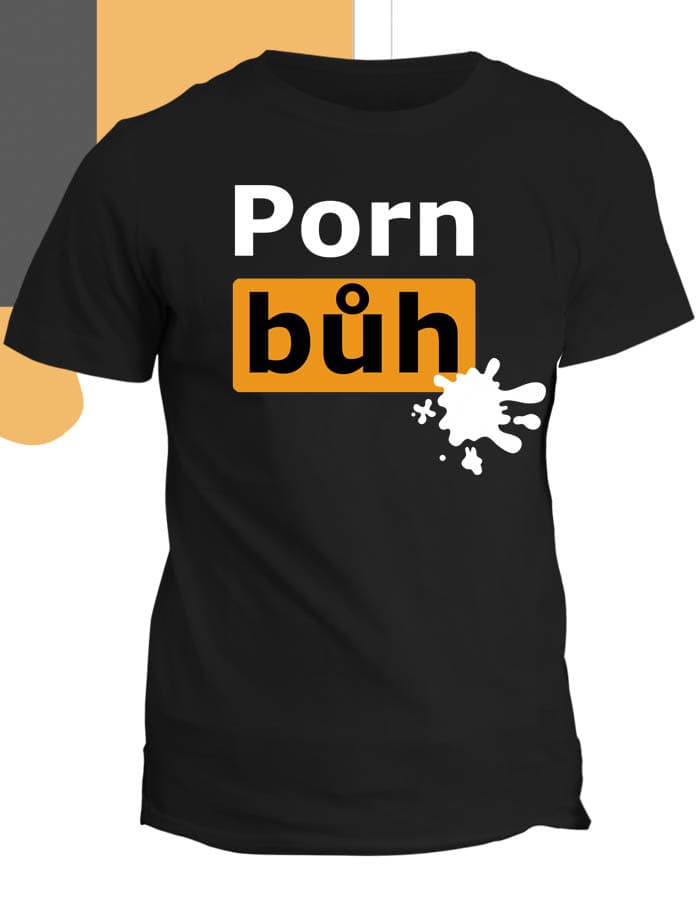 Tričko s potiskem Porn Bůh