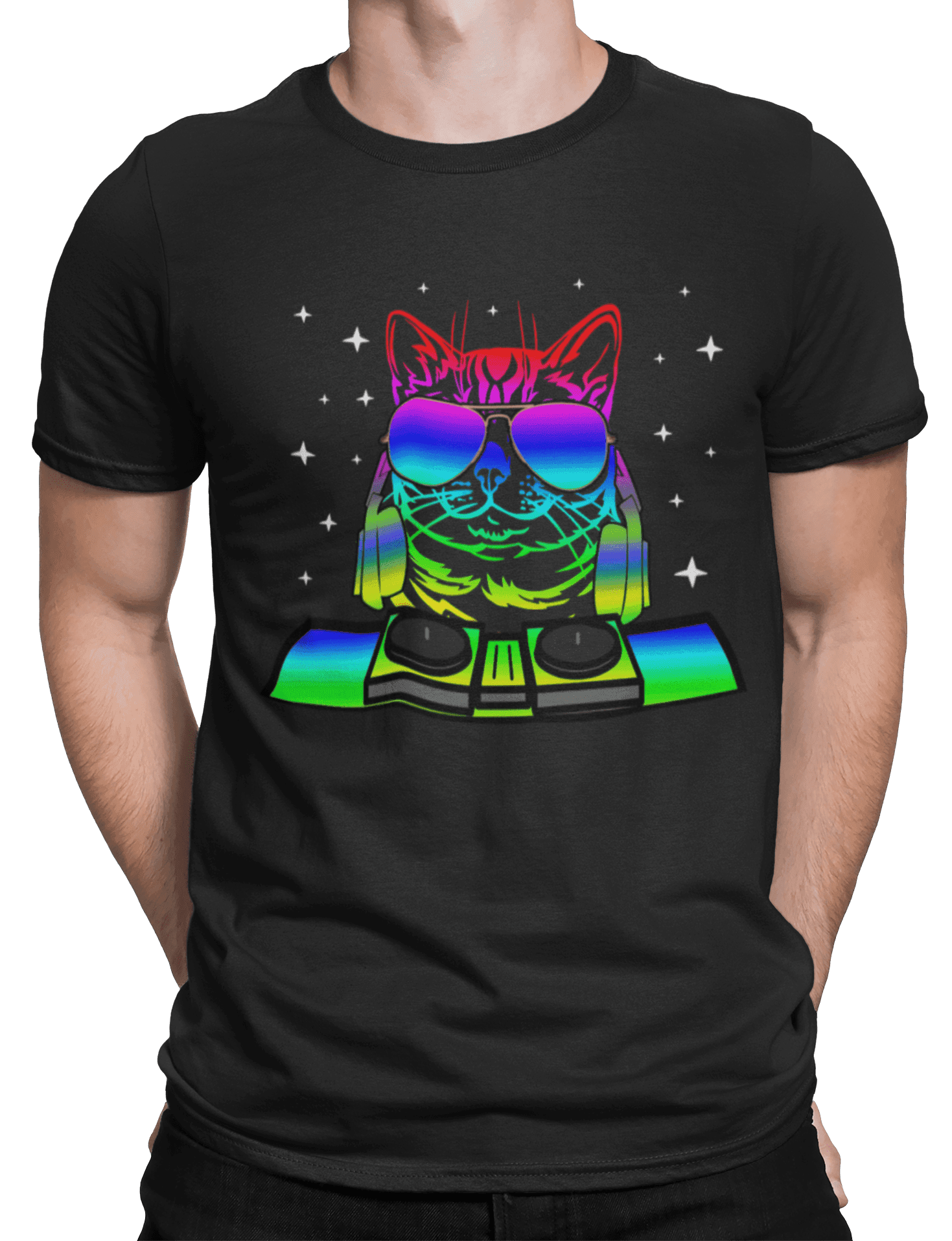 dj cat cerne tricko min