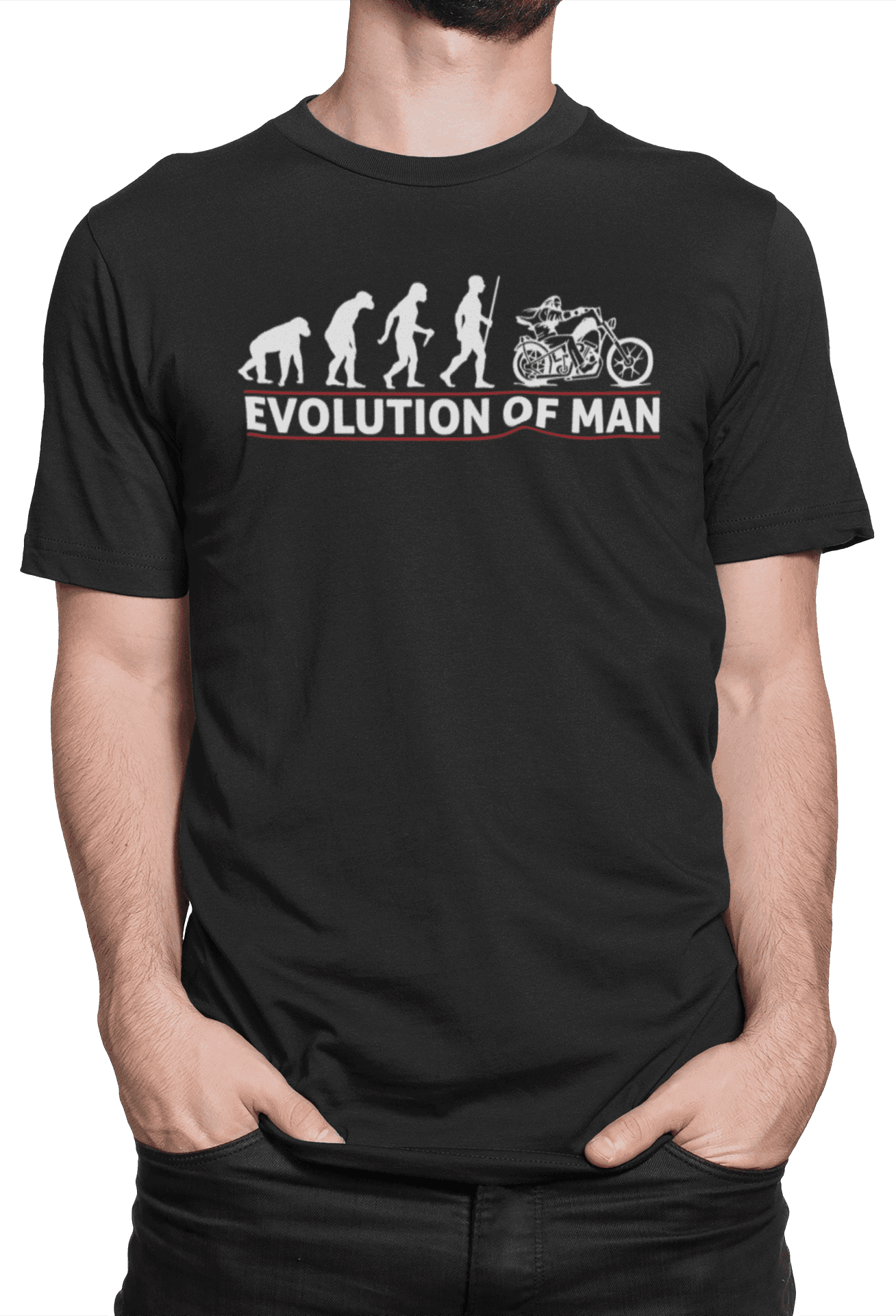Evolution of man cerne triko