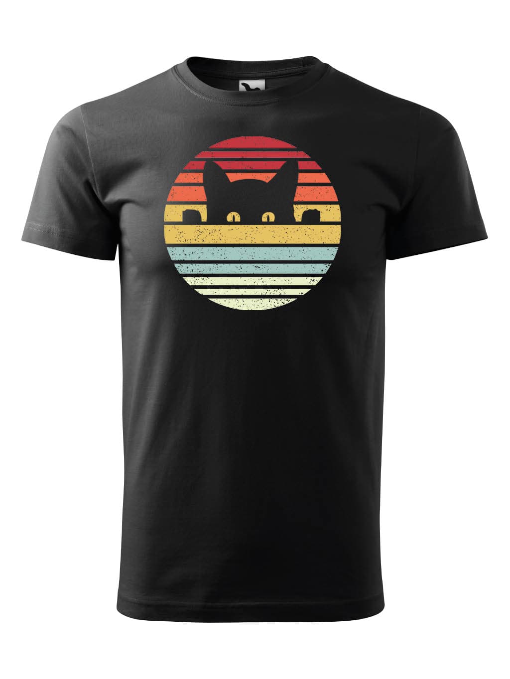 Tričko s potiskem Cat retro