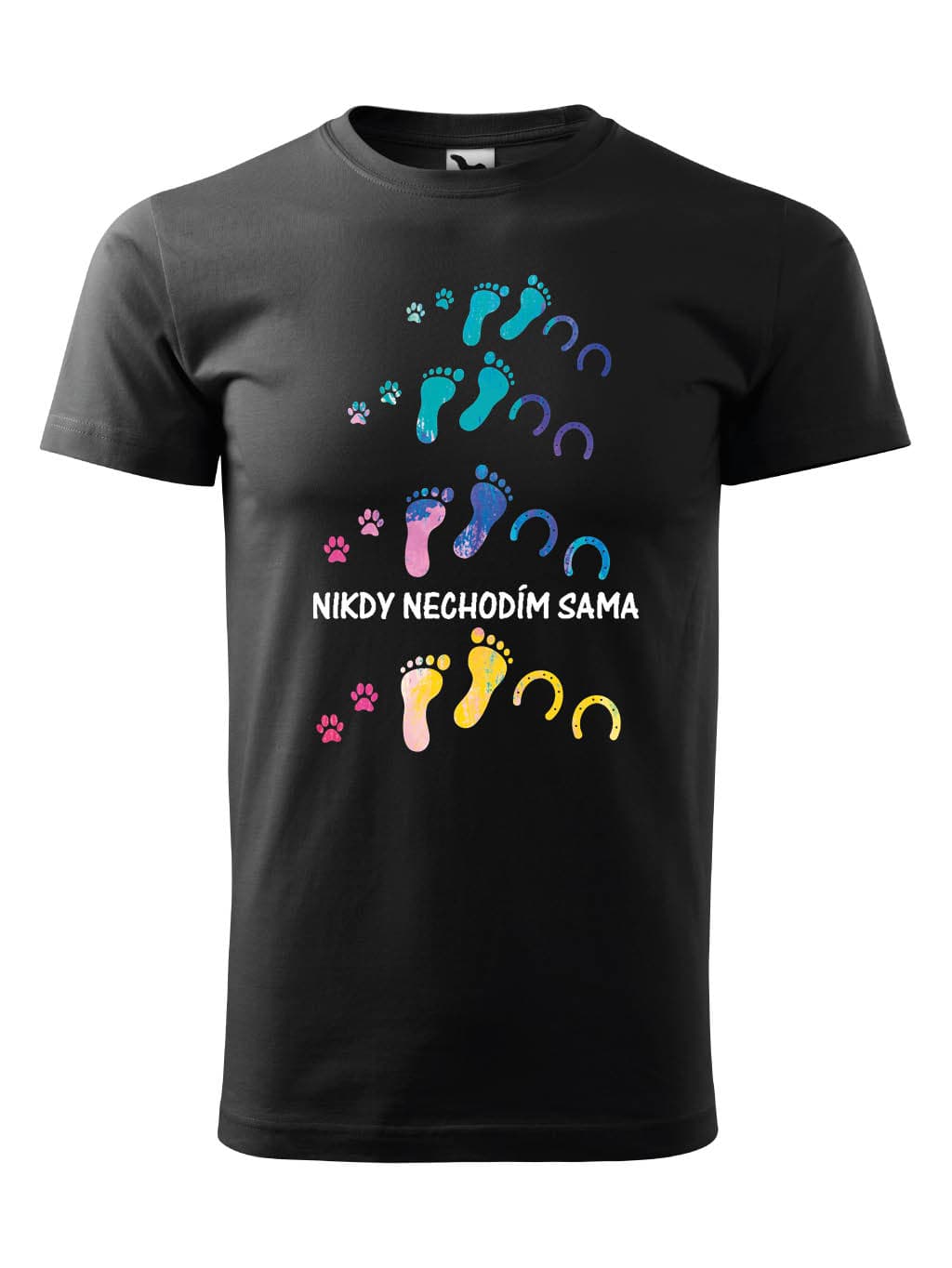 Tričko s potiskem Nikdy nechodím sám/a 2
