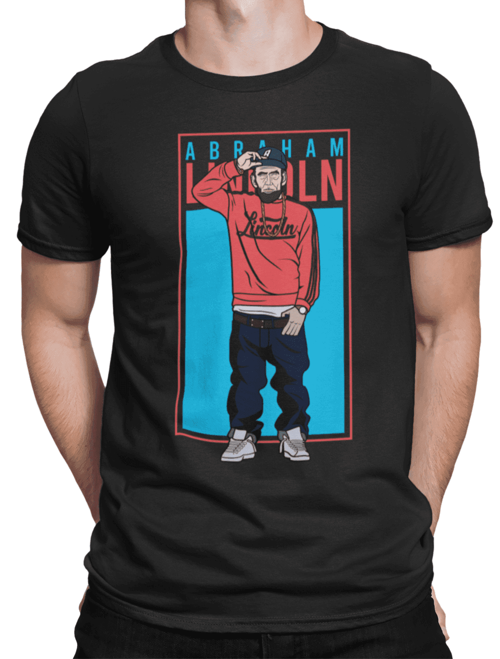 tricko s potiskem Abraham Lincoln (1)