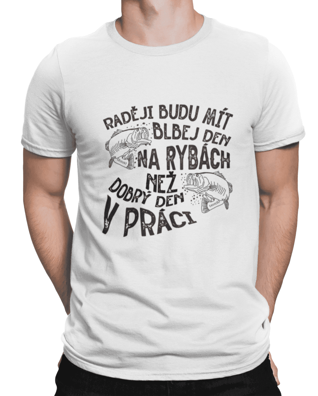 mockup of a man wearing a customizable t shirt against a plain color backdrop 1422 el min (6)
