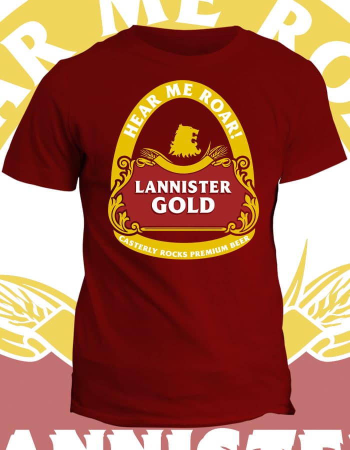 Tričko Game of Thrones - Lannister gold