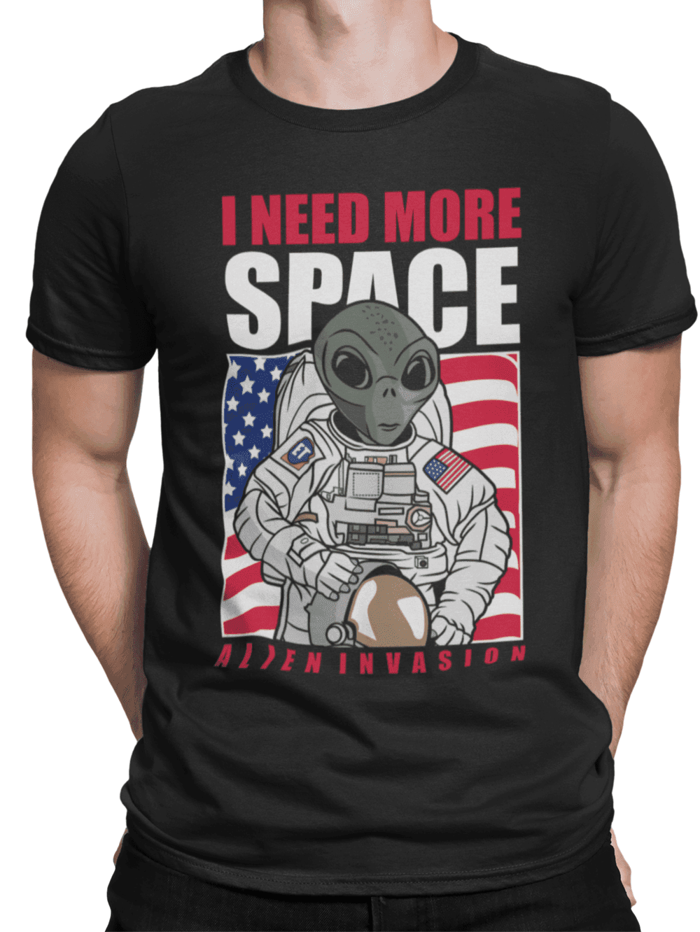 tricko s potiskem alien astronaut (1)