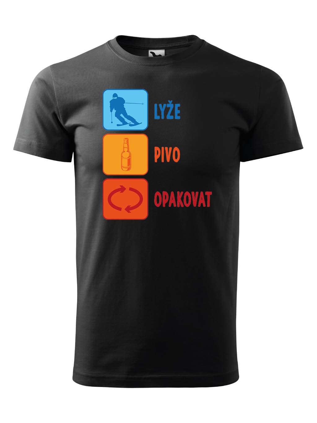 Tričko s potiskem Repete lyže