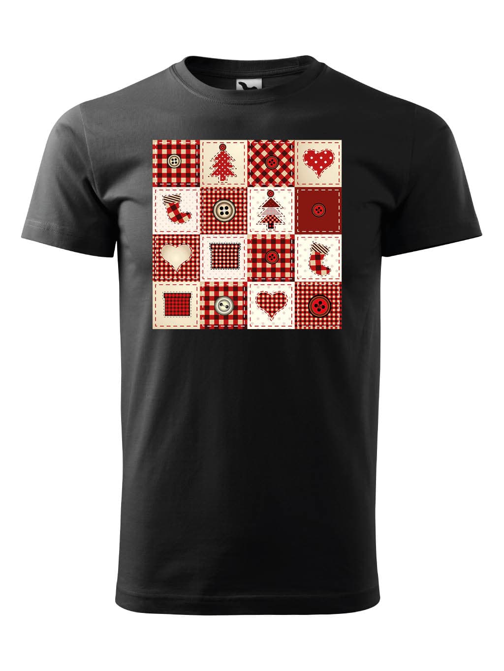 Vánoční tričko Patchwork2
