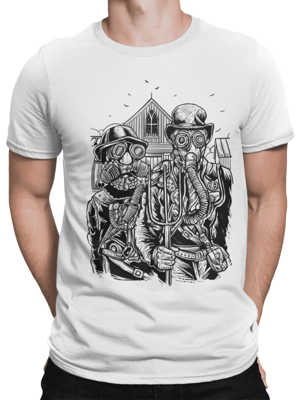 tricko s potiskem American steampunk (1)