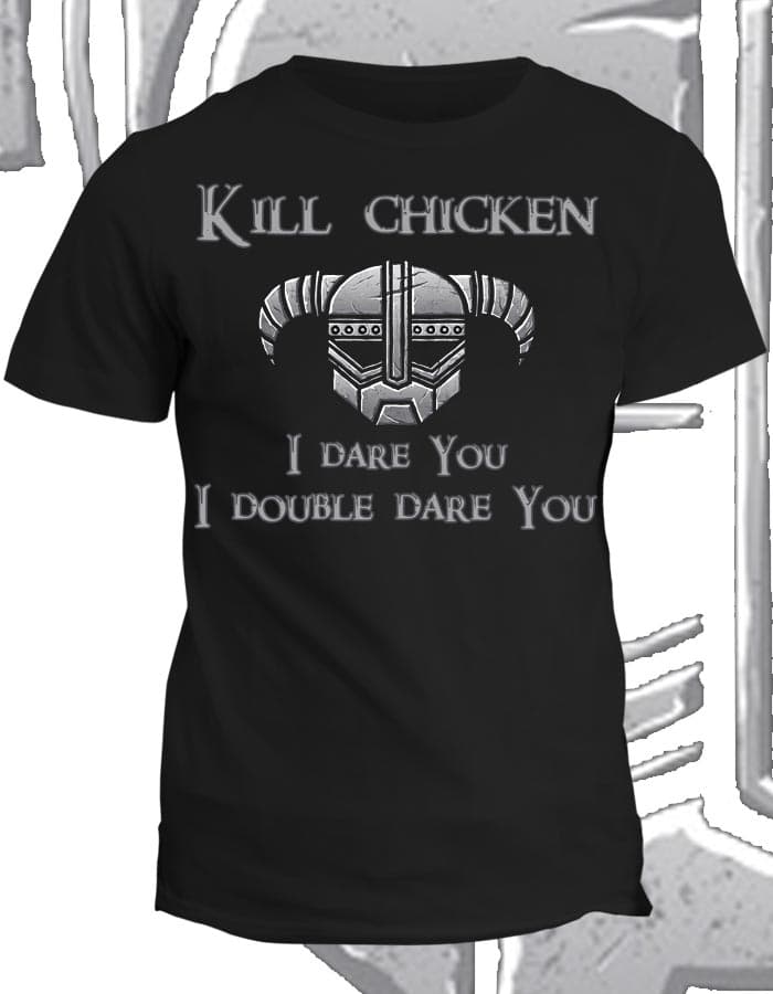 Tričko s potiskem Skyrim Chicken