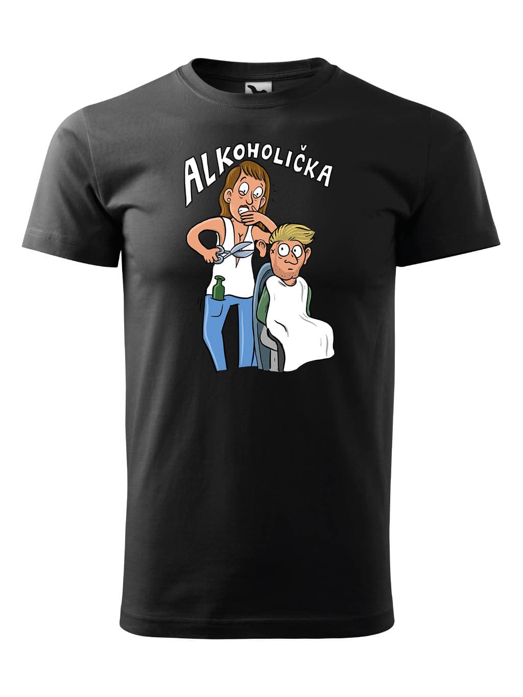 Tričko s potiskem Alkoholička