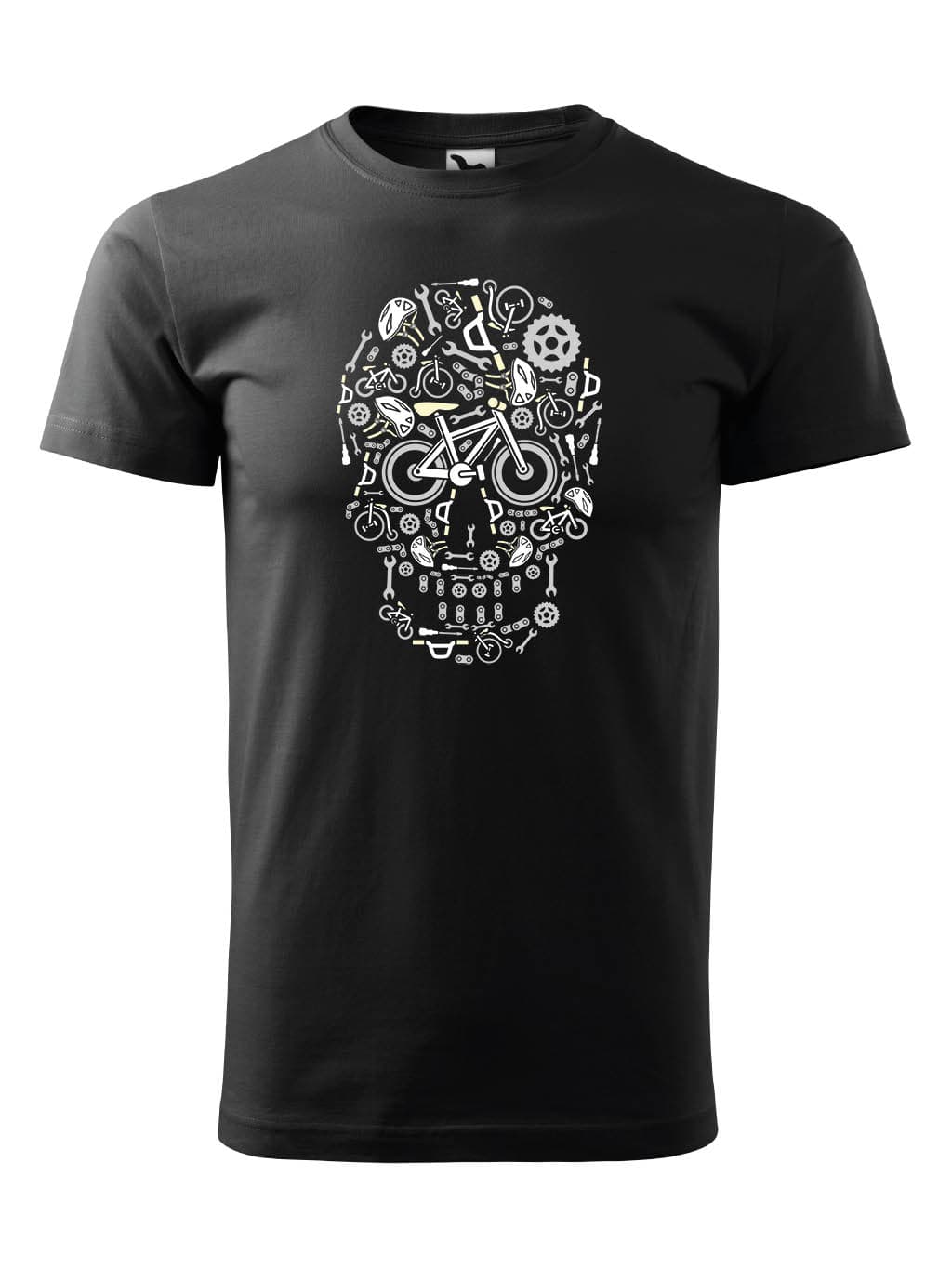 Tričko s potiskem bike skull