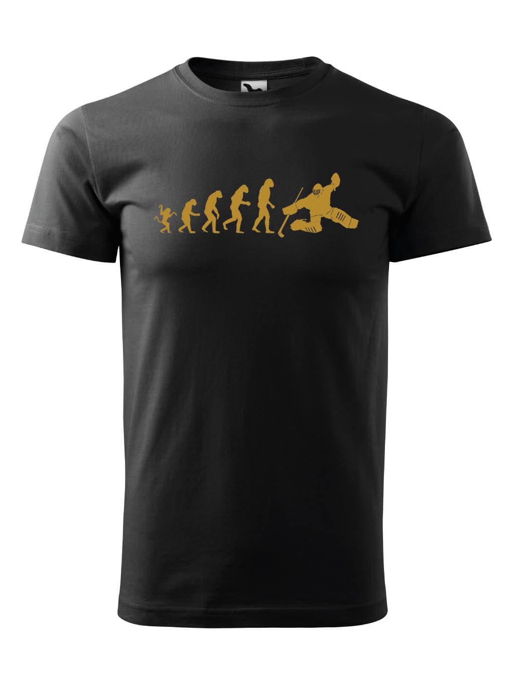 Tričko s potiskem Evolution of hockey goalkeeper