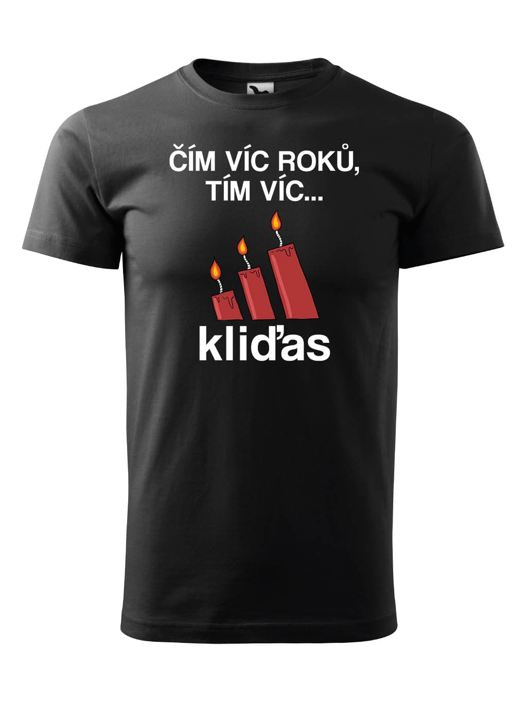 Tričko s potiskem Víc kliďas