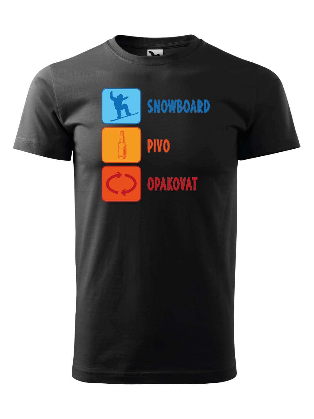 Tričko s potiskem Repete snowboard