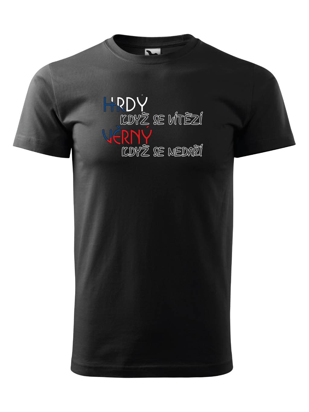 Tričko s potiskem Hrdý, když se vítězí