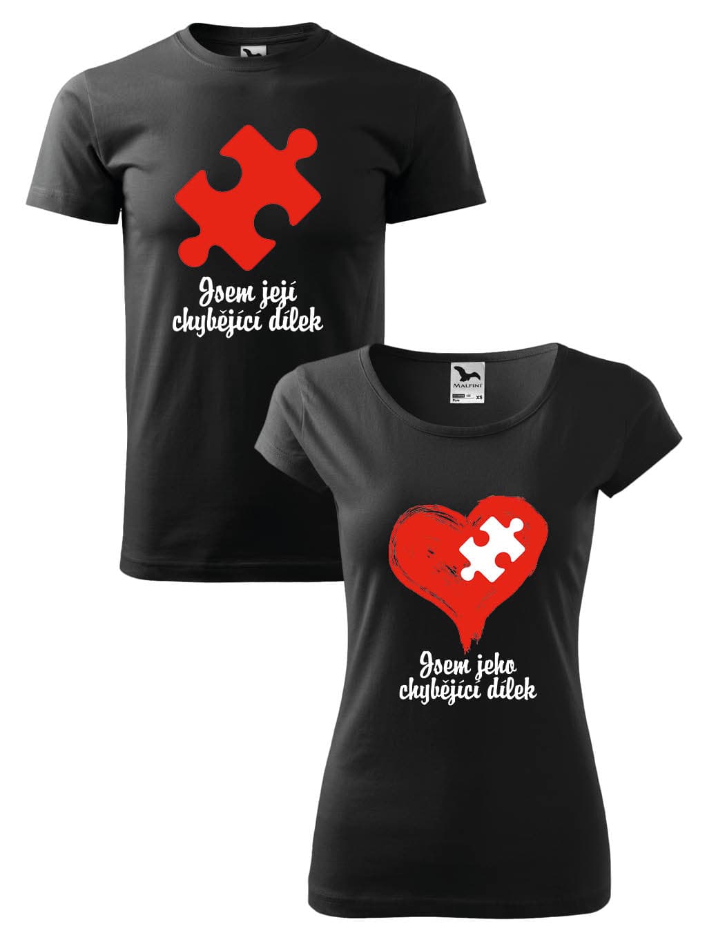 Trička pro páry Zamilované Puzzle