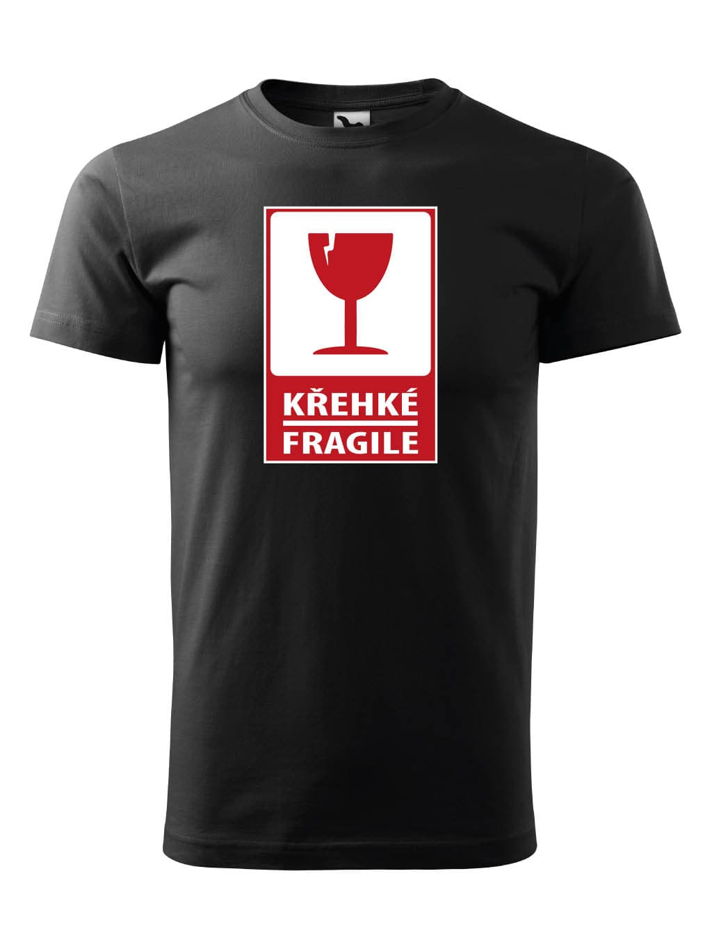 Tričko s potiskem Pozor křehké