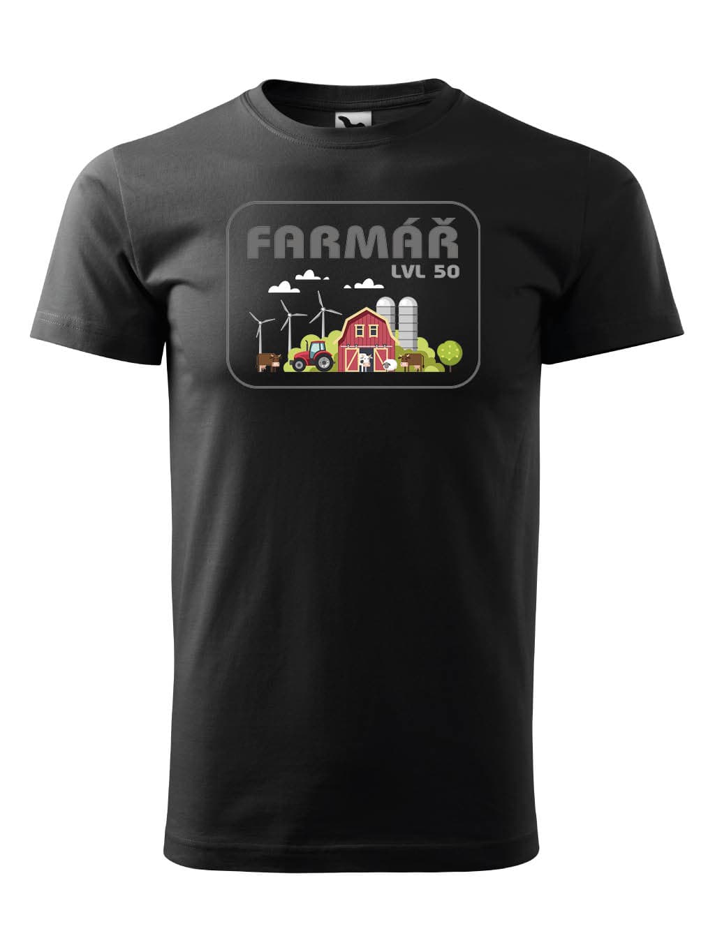 Tričko s potiskem Farmář lvl 50