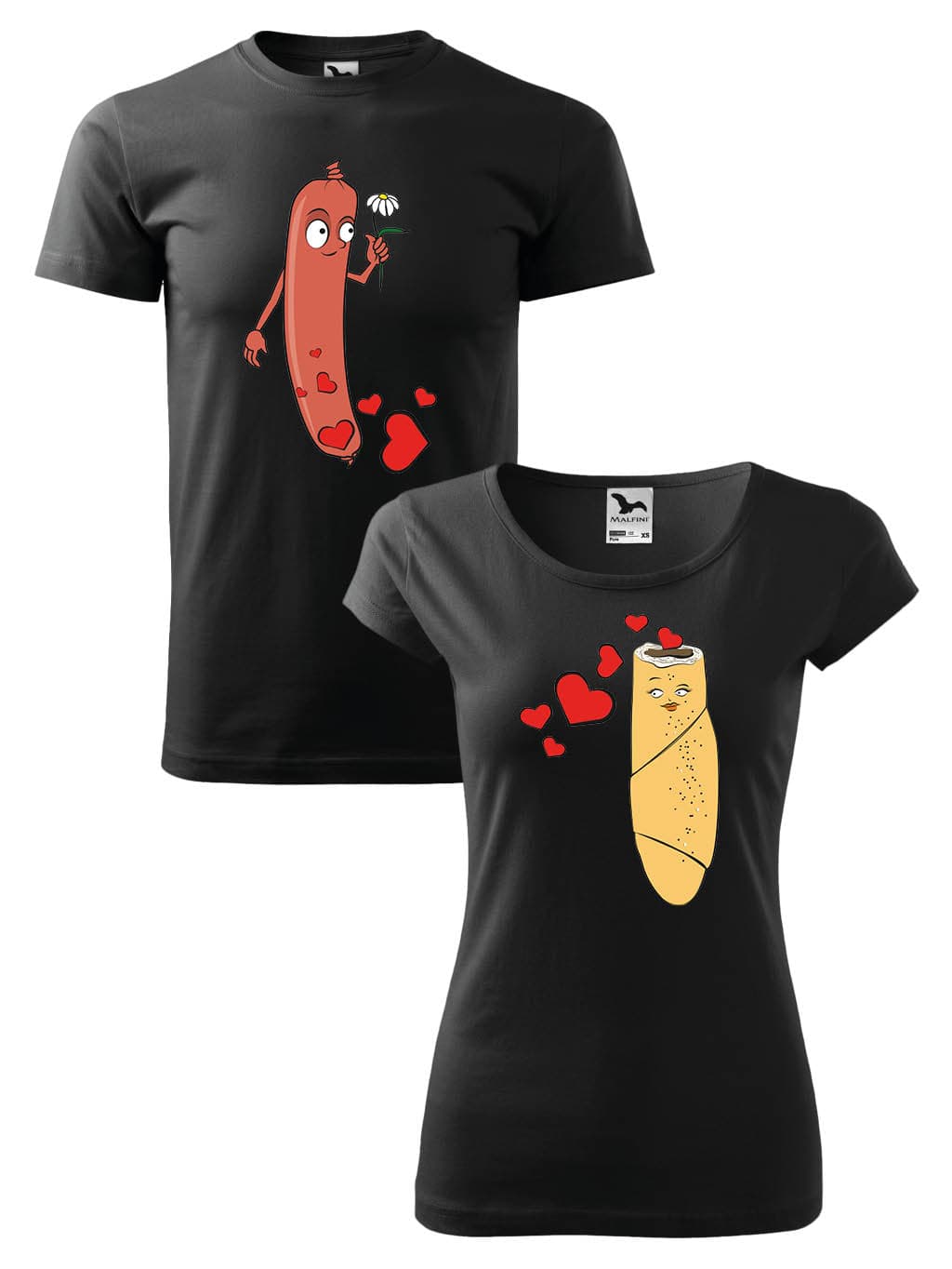 Trička pro páry Hot dog