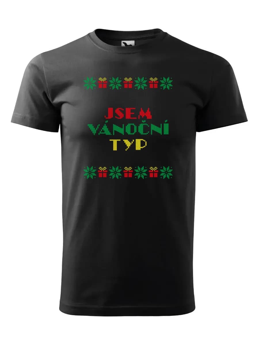 kyticky darecky vanocni typ cerne triko min